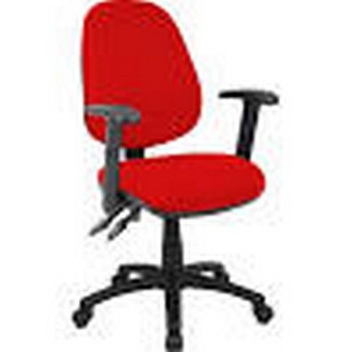 Vantage Fabric 2 Lever Operator Chair Gas Height Adjustment Adjustable Arms Red