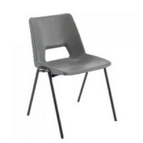 Jemini Polypropylene Stacking Chair Charcoal KF74959