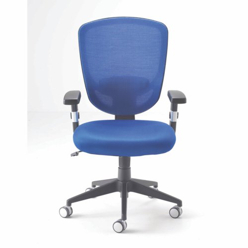 Arista Fusion High Back Mesh Chair With Lock and Tilt Blue KF73907