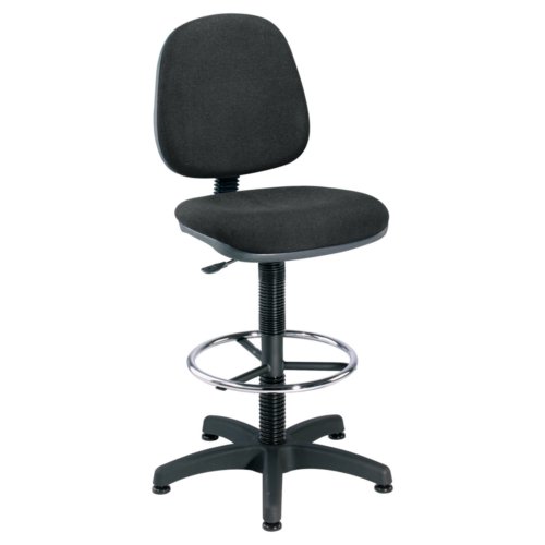 Jemini Medium Back Draughtsman Chair Charcoal KF838253