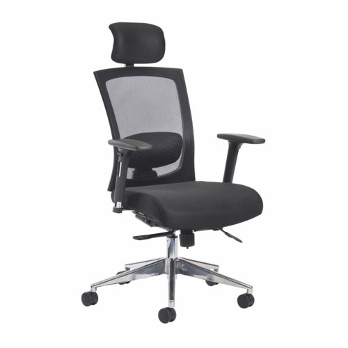 Dams Gemini 300 Fabric Mesh Chair With Adjustable Arms And Headrest