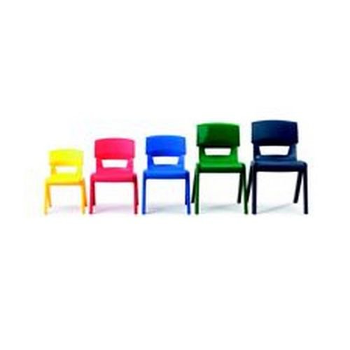 Postura + Stacking Chair Polypropylene 35cm Yellow Classroom Seats CH1873