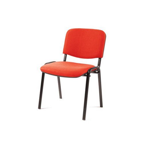 Topaz Red Upholstered Chair Black Frame Stacks upto 5 High Fabric and Foam CRIB 5 Classroom Seats CH2034
