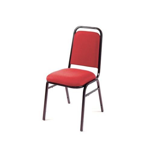 Mayfair Stacking Upholstered Chair Red Fabric Black Frame Classroom Seats CH2040