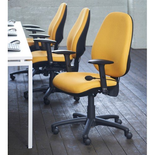 Jota High Back Operator Chair With Adjustable Arms Blue