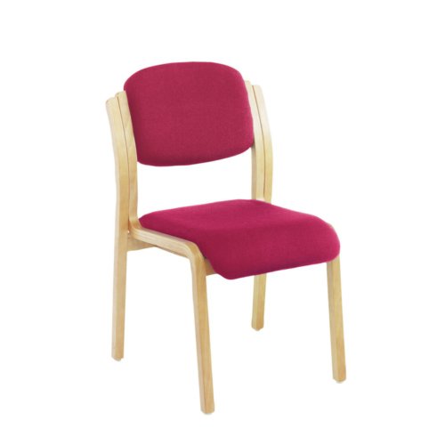Jemini Claret Wood Frame Side Chair No Arms KF03513