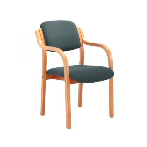 Jemini Charcoal Wood Frame Arm Chair KF78681