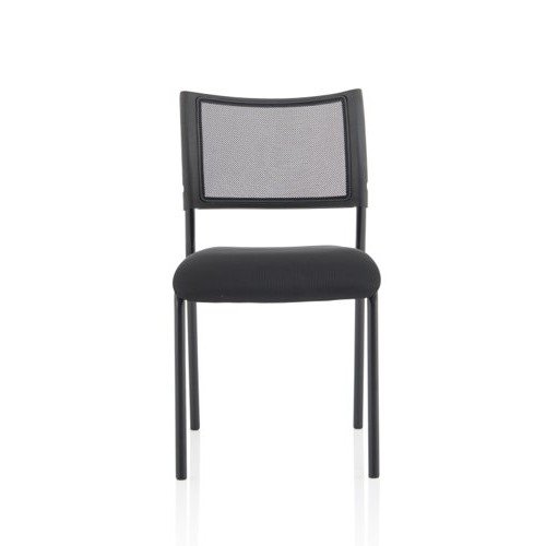 Brunswick Visitor Chair Black Fabric Without Arms Black Frame