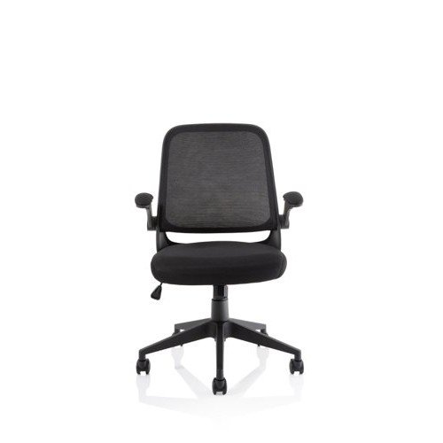 Crew Task Operator Mesh Chair With Folding Arms