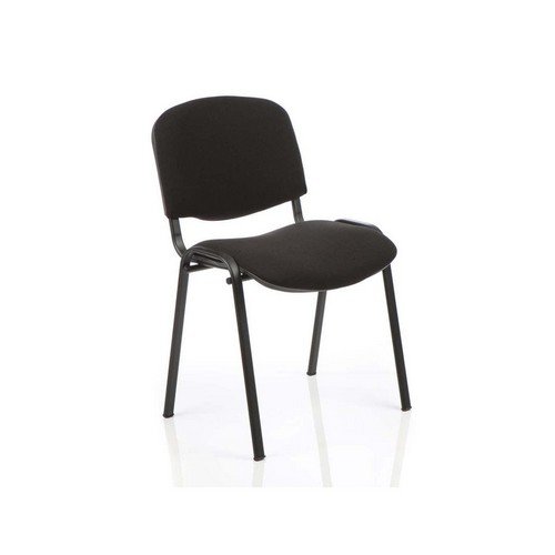 ISO Stacking Chair Black Fabric Black Frame (MOQ of 4 - Priced Individually)