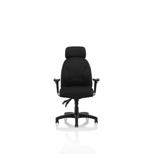 Jet Black Fabric Executive Chair