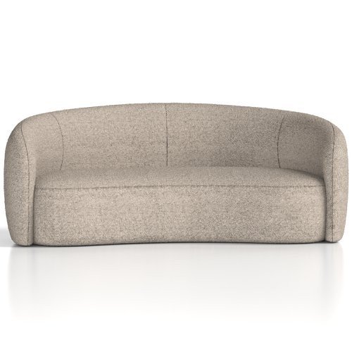 Phoebe Curved Sofa Cream Boucle