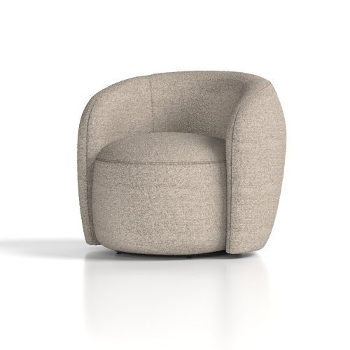 Phoebe Swivel Accent Chair Cream Boucle