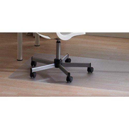 Floortex PVC Antistatic Chairmat For Carpets L Shape 121x92cm Lip Clear