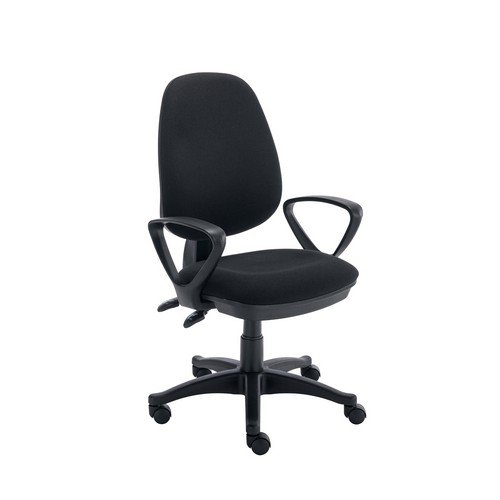 2 Lever Sheaf Operator Chair Blackwith Fixed Arms