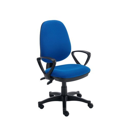 2 Lever Sheaf Operator Chair Royal Bluewith Fixed Arms