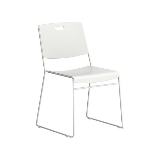 Titan Arc High Density Stacker Chair White