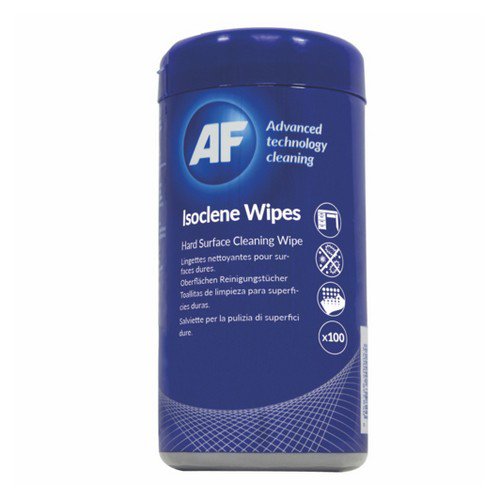 AF Isoclene Wipes 100 per Tub Bactericidal Wipes For Disinfecting Most Hard Surfaces