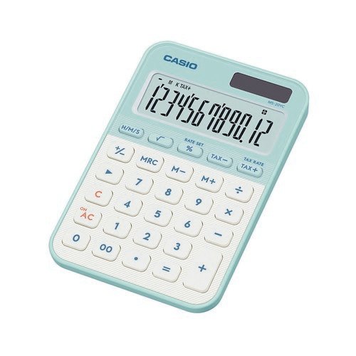 Casio MS-20YC Mini Desk Calculator Light Green