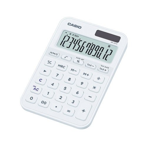 Casio MS-20YC Mini Desk Calculator White MS-20YC-WE-W-EP