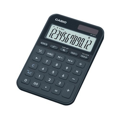 Casio MS-20YC Mini Desk Calculator Black MS-20YC-BK-W-EP