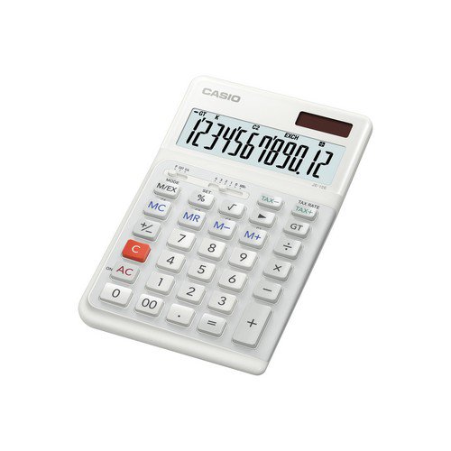 Casio JE12E 12 Digit Ergonomic Calculator White JE12E-WE Desktop Calculators CT2402