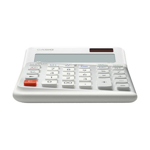 Casio DE12E 12 Digit Ergonomic Calculator Large White DE12E-WE