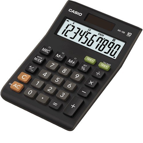Casio MS-10B 10 Digit Desktop Calculator MS-10B-S-EC