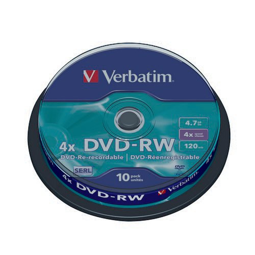 Verbatim DVDRW Spindle Pack 10