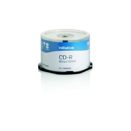 Initiative CD-R Spindle 52x Speed 700mb/80min Capacity Pack 50