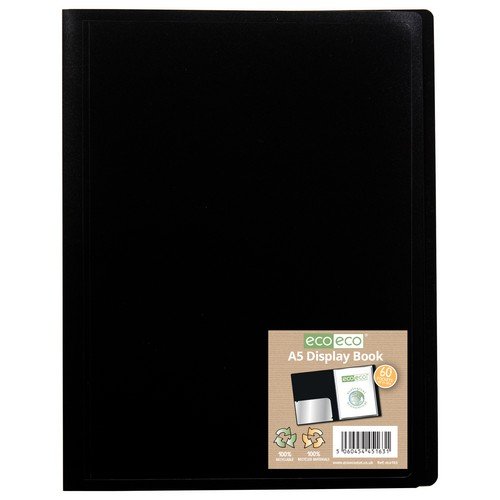 A5 100% Recycled 60 Pocket Flexicover Display Book