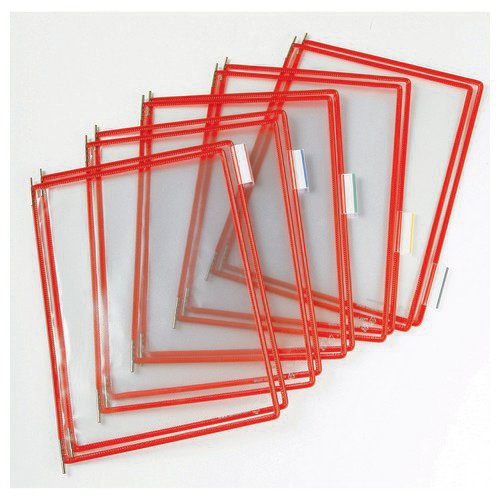 Tarifold A4 Pivoting Pockets Red Pack 10 Literature Displays DP1066