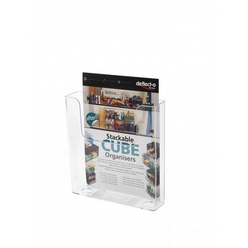 DeflectoÂ® A4 Flat Back Literature Holder Clear