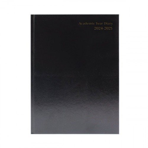 Academic Diary Week To View A5 Black 2024-25 KF3A5ABK24 Desk Diaries DR1118