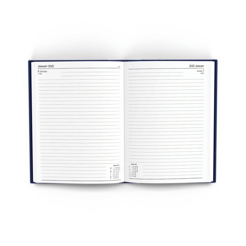 Desk Diary Dpp A5 Blue 2025 Desk Diaries DR1137