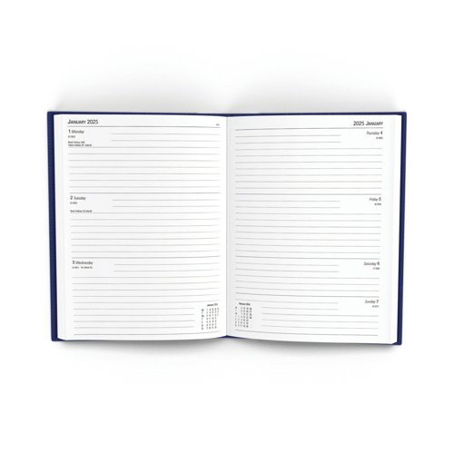 Desk Diary Wtv A5 Blue 2025