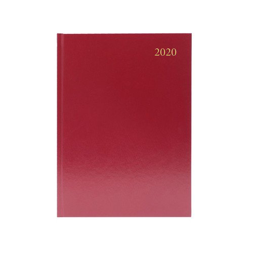 2020 Diary A5 Day Per Page Burgundy