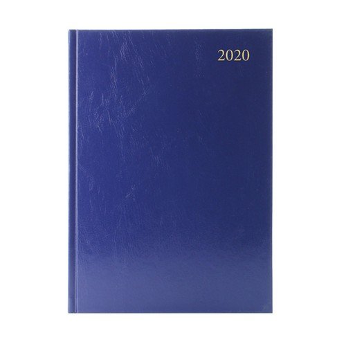 2020 Diary A4 2 Days Per Page Blue