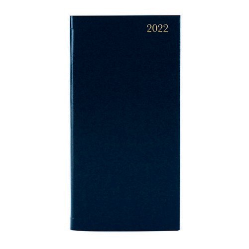 2022 Diary Slim Pocket Week To View Portrait Black