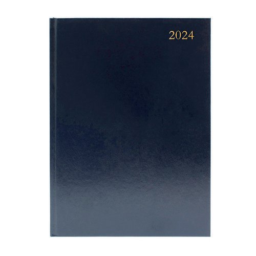 2024 Diary A4 2 Pages Per Day Black