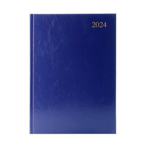 2024 Diary A4 Day Per Page Blue