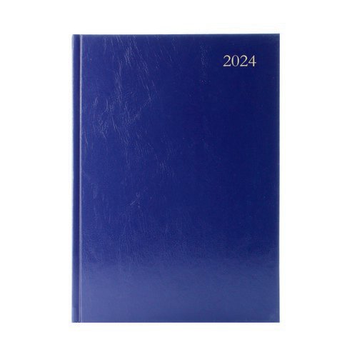 2024 Diary A5 Day Per Page Appointment Blue   