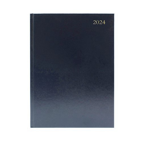 2024 Diary A5 2 Days Per Page Black