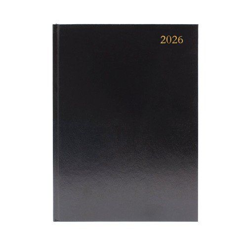 Desk Diary 2 Ppd A4 Black 2026