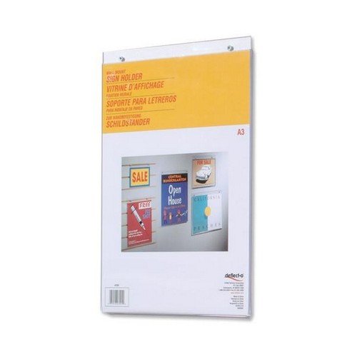 Deflecto Clear Wall Sign Holder A3 Portrait DE472YTCRY