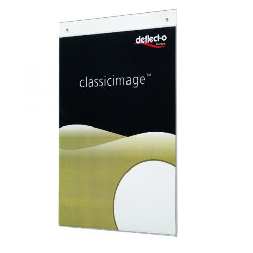 Deflecto Clear A4 Wall Sign Holder Portrait DE470YTCRY