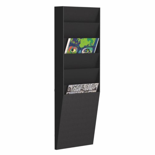 Fast Paper A4 Document Control Panel 6 Compartments Black FV1601 Literature Displays DS1180