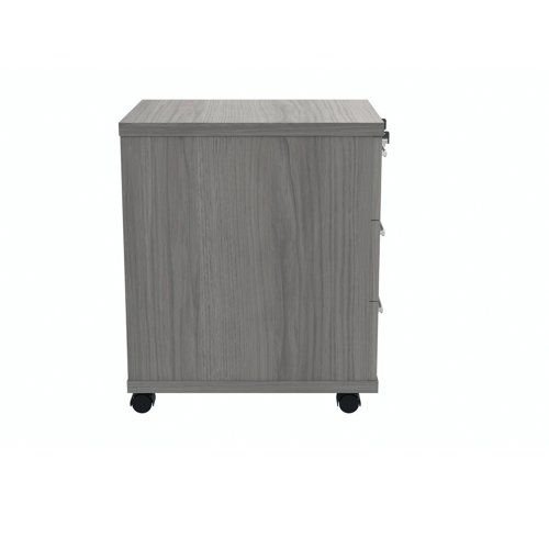 Wooden Mobile Pedestal | 3 Drawers | Grey Oak