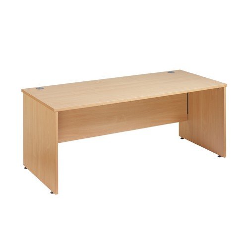 Maestro 25 Panel End Desk 1000X800 Beech 1 Central Cable Ports