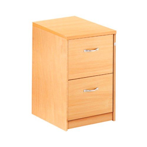 Dams 2 Drawer Wooden Filing Cabinet With Chrome Handles Beech